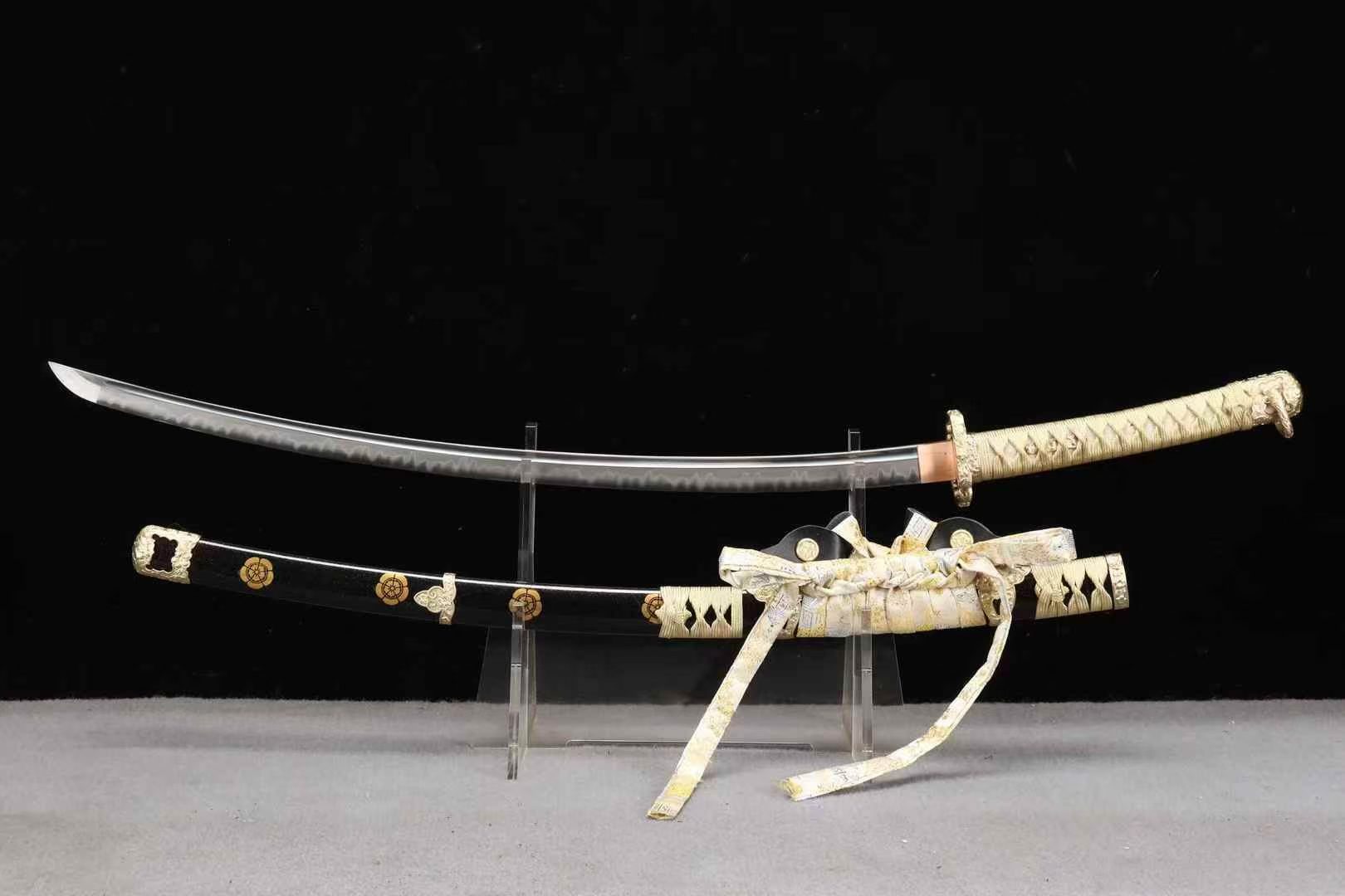 Kiếm Thái Đao Sakura Cường Phản 26 Inch – Thép T10 Phủ Đất Tôi Lưỡi, Đồng Trang Cổ Điển